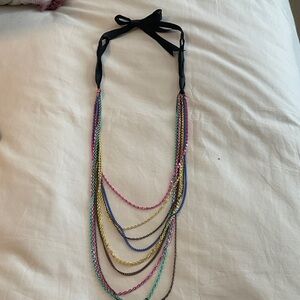 Multicolor Layered Chain Necklace
